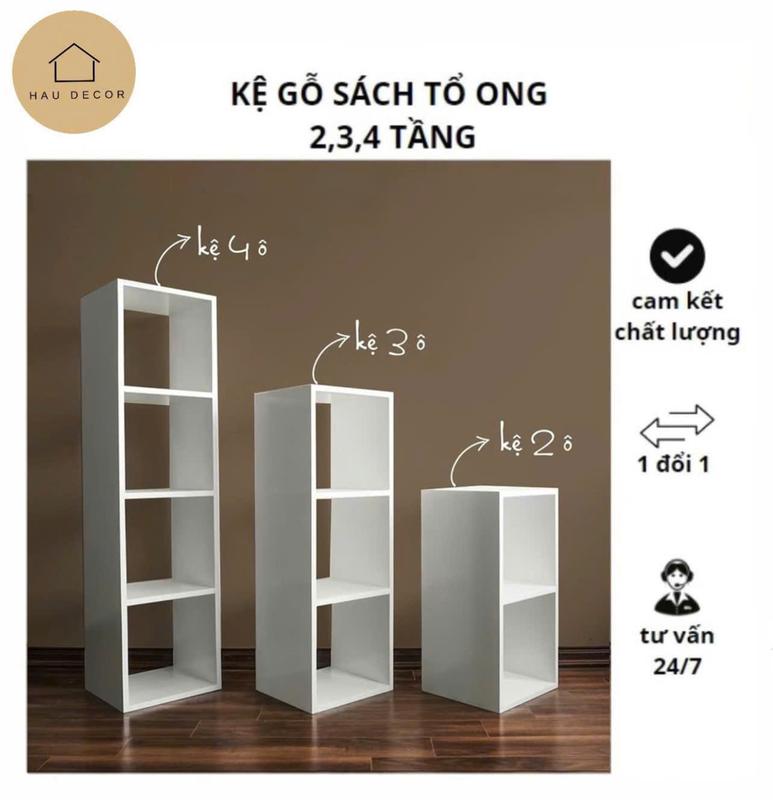 Kệ gỗ tổ ong Kệ đa năng Kệ sách nhiều tầng trang trí giá rẻ lắp ghép tiện dụng cho học sinh sinh viên
