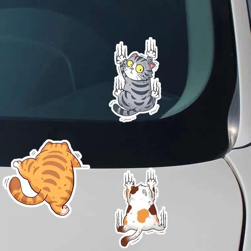 Product Introduction of Cute Pet Cat Car Sticker Climbing Cats Animal Styling Stickers Decoration Car Body Creative Decals Decor Accessories 4