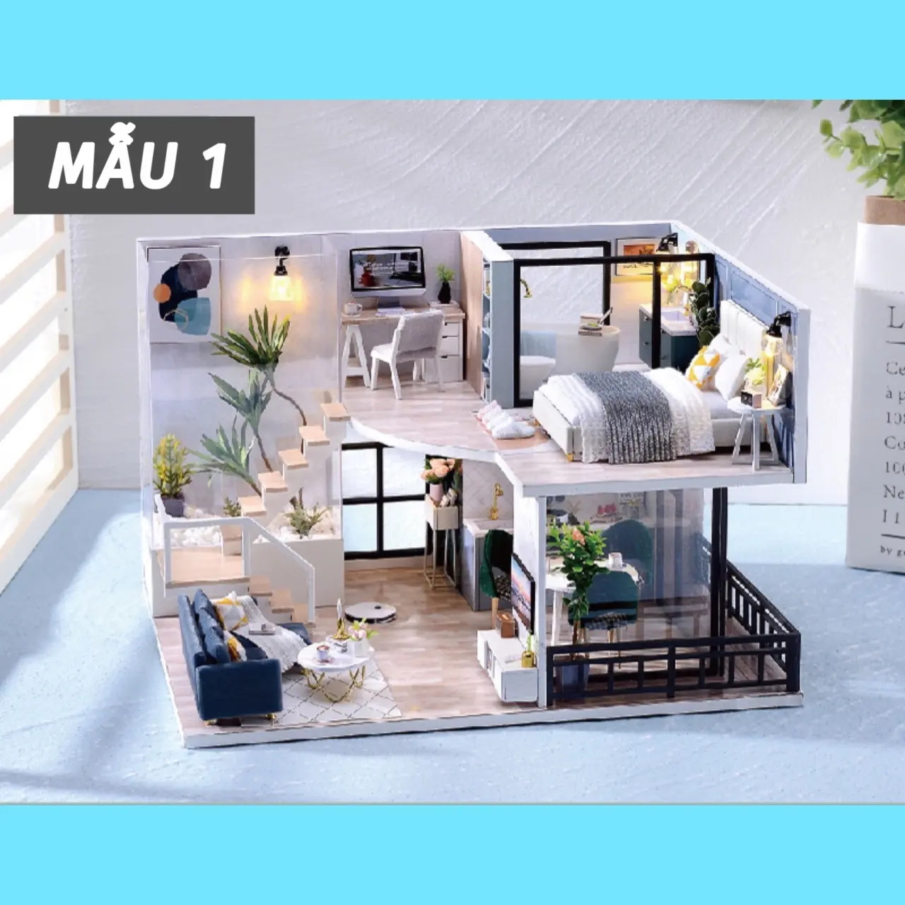 Degushop - Bộ Sản Phẩm Ngôi Nhà Mô Hình Tự Làm DIY Dollhouse Nhiều Mẫu Cao Cấp