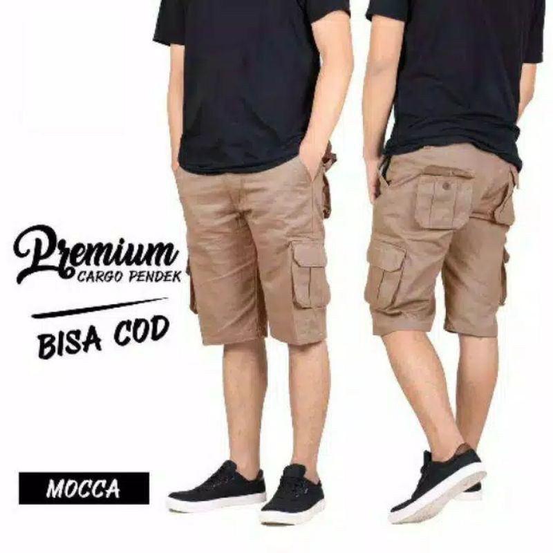 CELANA PENDEK PRIA KARGO DISTRO PREMIUM // CELANA PENDEK PRIA CHINO // CELANA PENDEK KARGO COD Cargo Casual Combed Nyaman Santai Stretch Twill 0