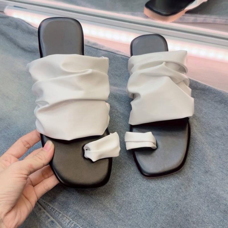 Dép Lê Xỏ Bảng Ngang đế cao su 1cm ( chân tròn tăng size) dép  bệt