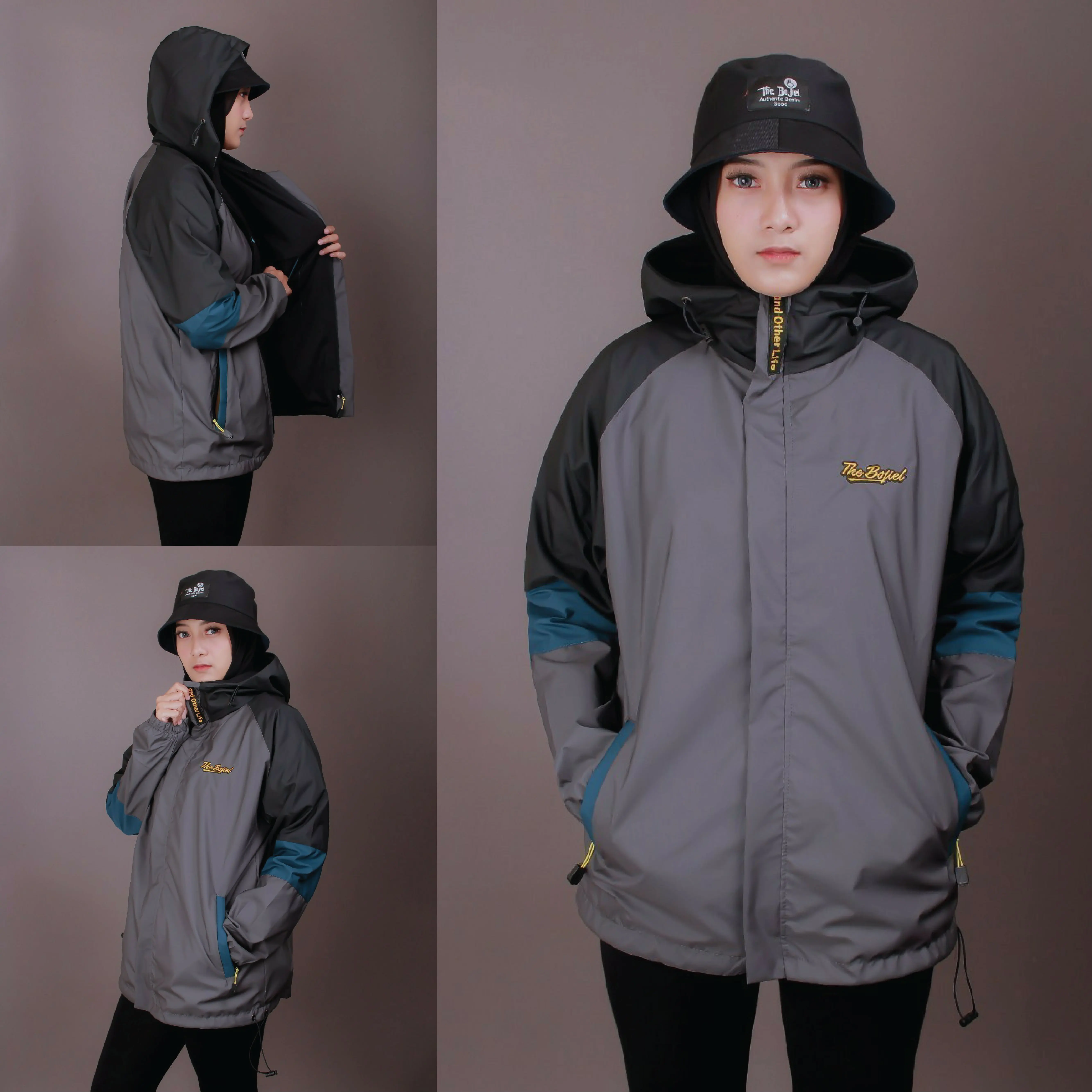 Jaket Parasut 3D Pria Wanita Waterproof Windbreaker Original Distro The Bojiel