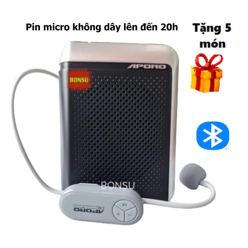 Loa máy trợ giảng Aporo T18 2.4G Plus, Bluetooth 5.0 không dây cao cấp