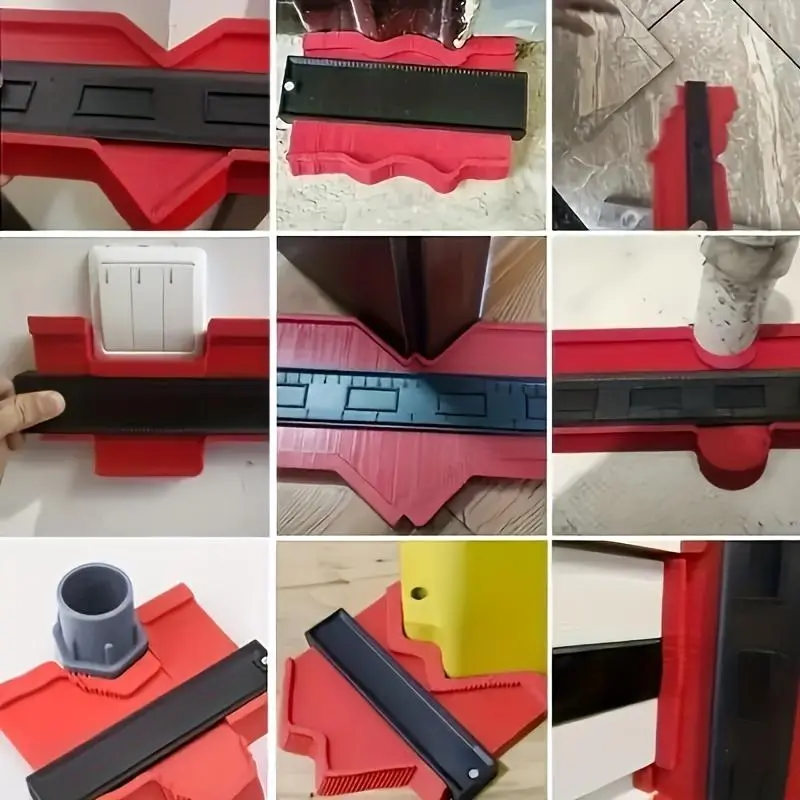 Contour Measuring Instrument, Accurate Shape Replicator, Multifunctional Plastic Ruler, Suitable for Woodworking, Corners, Carpets, Tiles and Laminates 5