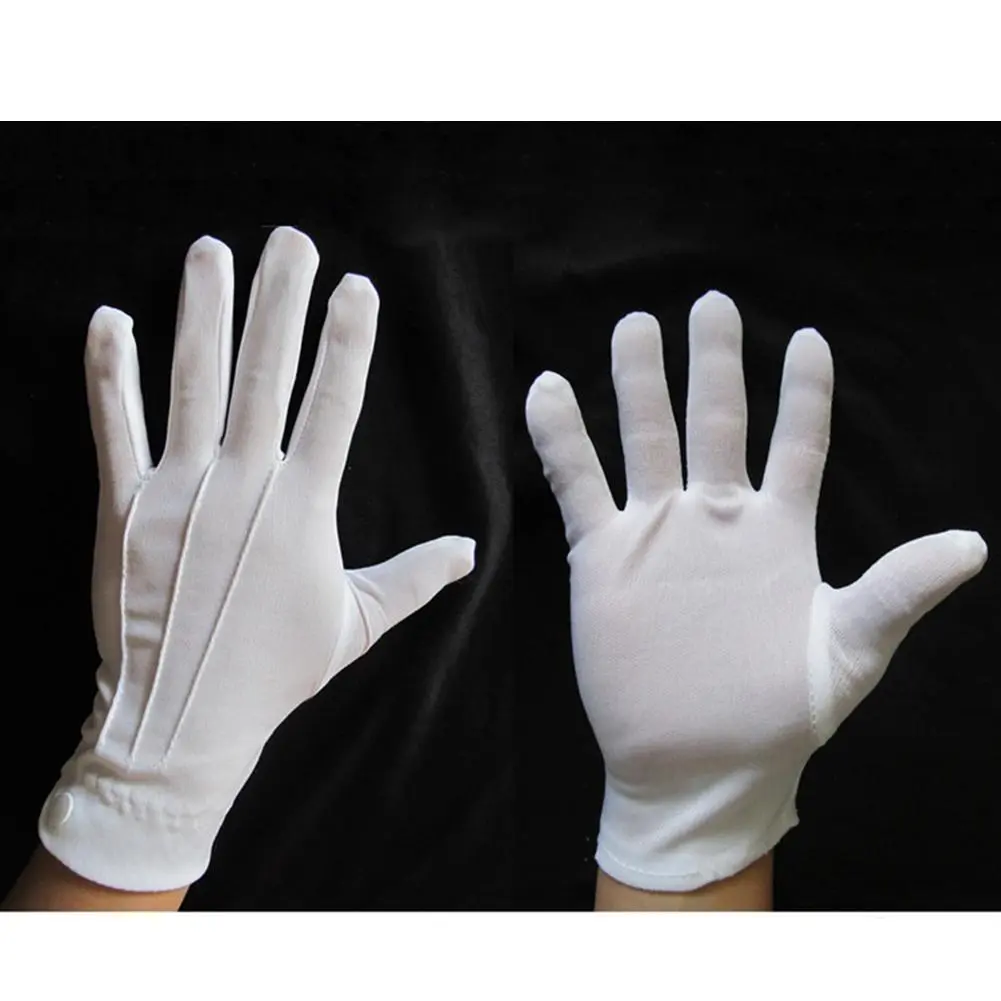 Găng tay trắng, 5 đôi, mỏng và mềm, thích hợp cho biểu diễn, lái xe Lao Động và an ninh mở rộng