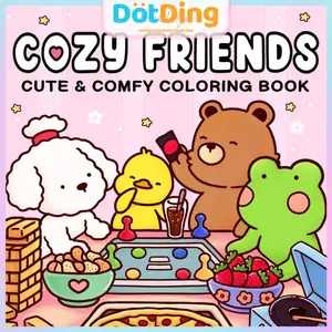 Buku Mewarnai Anak Edukasi 46/56 Gambar Kartun - Kertas Tebal 100GSM Anti Robek/Cute Coloring Book for Kids Funny Kitty Memes Graffiti Painting Book For Children Adult Relaxation H573