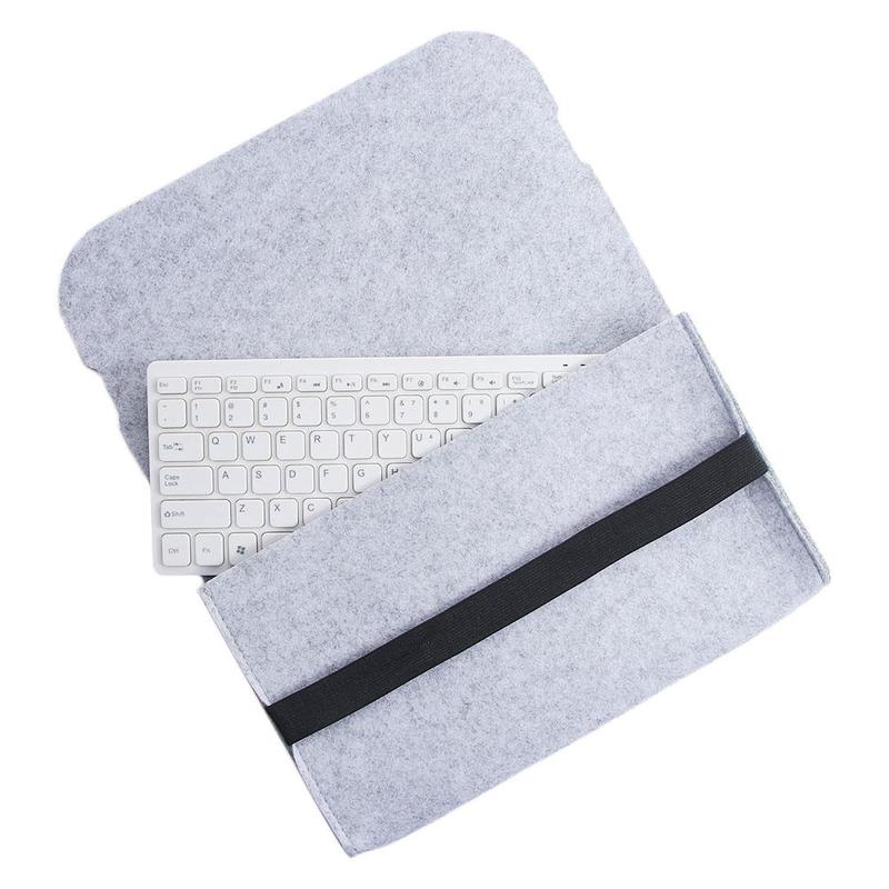 Product Introduction of Creamy Keyboard Elastic Band Portable Large Capacity Dust Proof Storage Organizer Travel Cover Keyboard Carrying Case Keyboard Storage Bag Keyboard Felt Bag Mechanical Keyboard Bag 11
