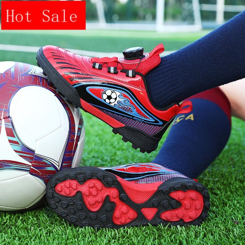 New Rotating Button Football Shoes for Children's Campus Students Artificial Grass Professional Training Sports Shoes 6