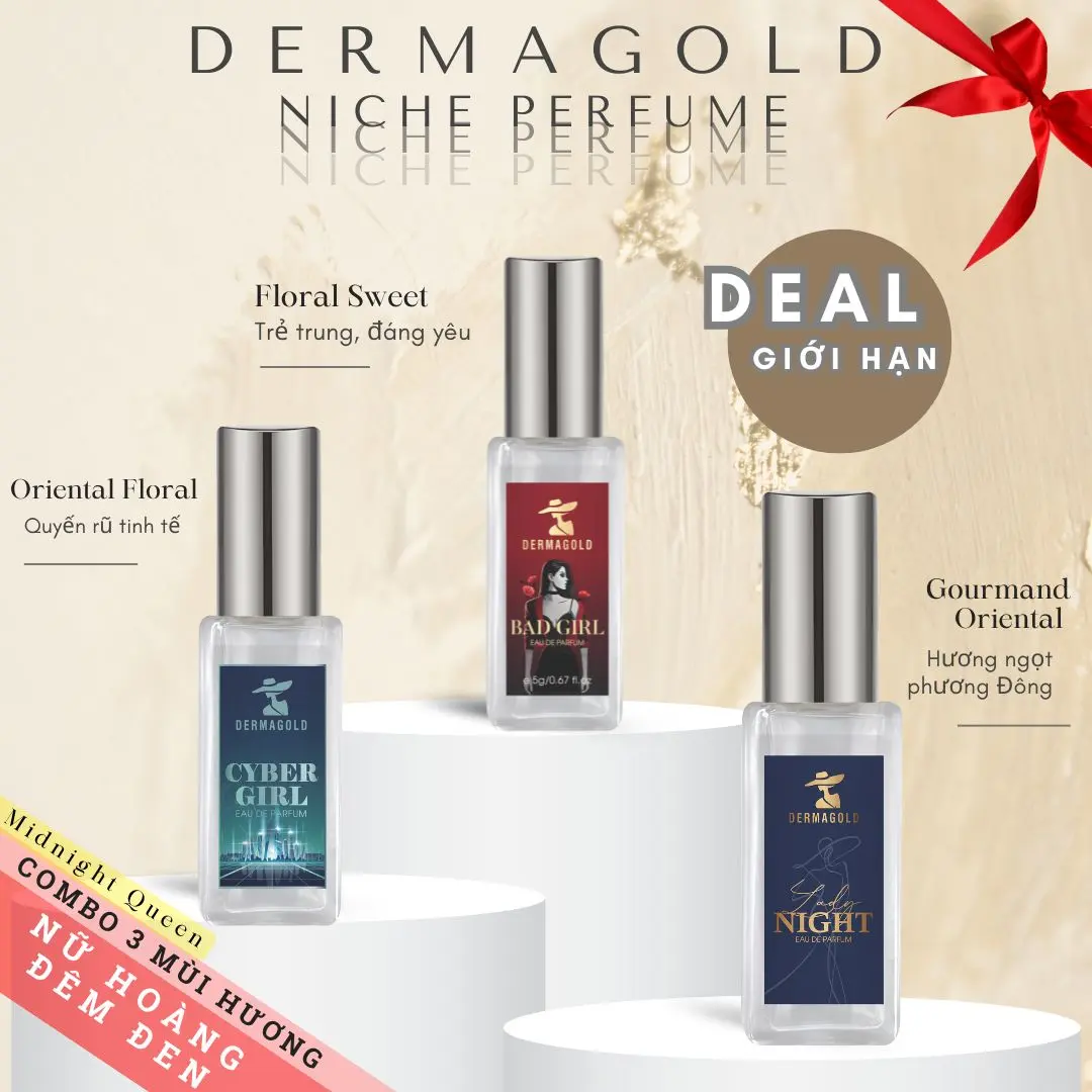1Q Mùi hương - Nữ Hoàng Đêm Đen -  Dung Tích 5ml Combo 3 (Midnight Queen) (BAD GIRL, LADY NIGHT, CYBER GIRL) NH.DDi4912