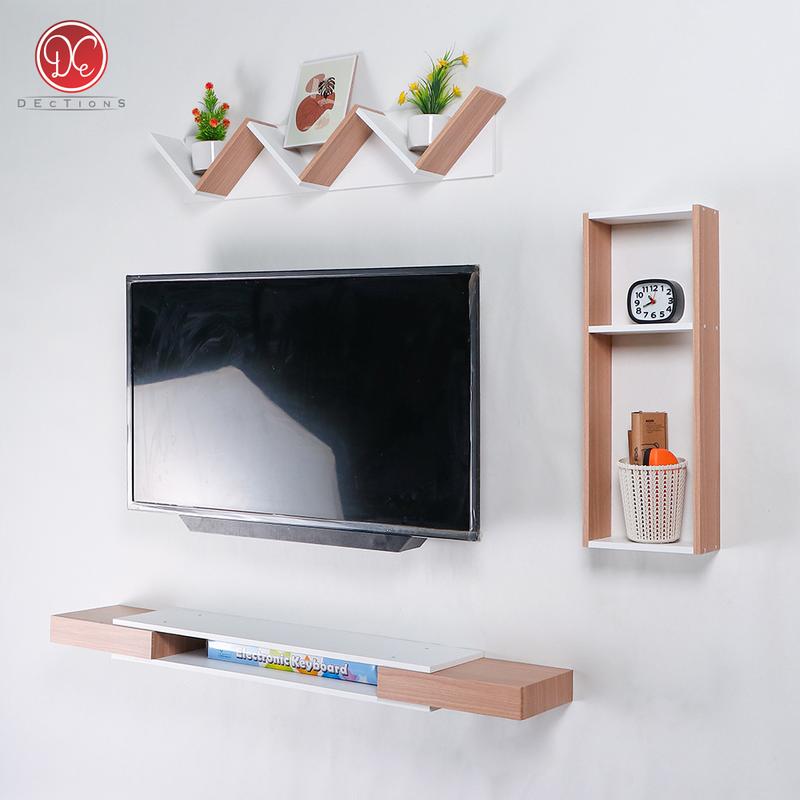 Product Introduction of Dections Set Rak TV Dinding Gantung Minimalis 2 Laci 120x20 cm - Meja TV Tempel Dinding Aesthetic Furniture 4