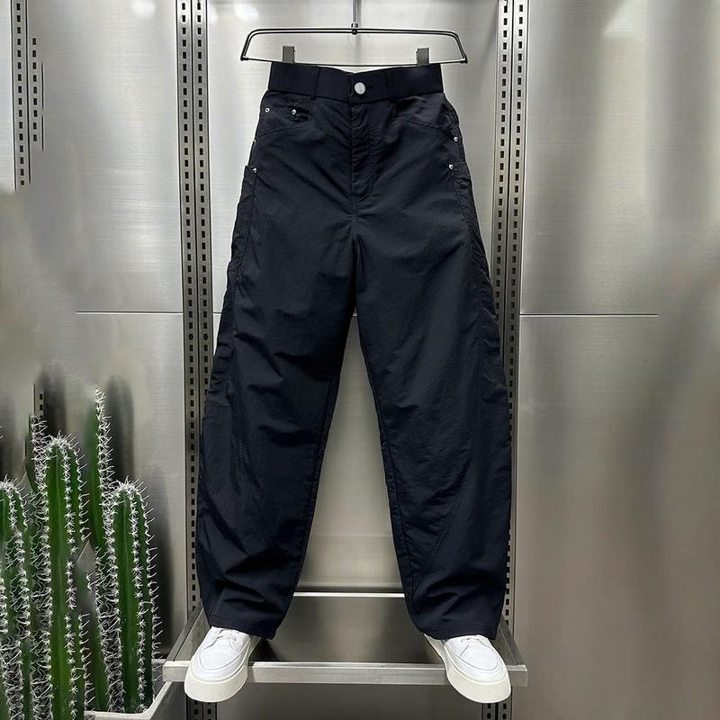  Quần Gió Ống Rộng Nam Nữ Cạp Chun Phối Khoá Quần Nam Chất Gió Dày Dặn Phong Cách Style Hàn Quốc - QG721 