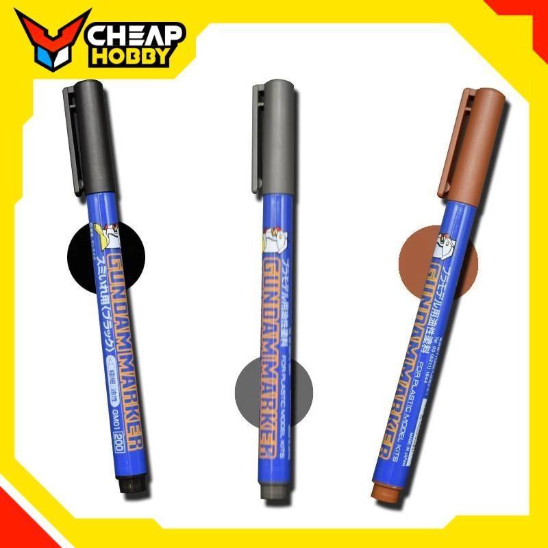  Bút kẻ lằn chìm  Kẻ Line  Mr Hobby Gundam Marker GM GM01-GM02-GM03  Đen-Xám-Nâu  - GM 01 - GM 02 - GM 03 của MR Hobby 