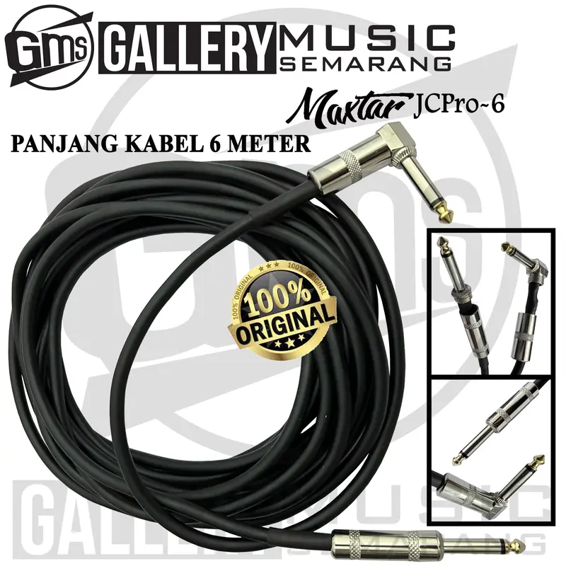 ORIGINAL!!! Kabel Jack Instrument Cable Maxtar JCPro-6 Kabel Jack Gitar, Bass, Keyboard, Audio ke Sound atau Speaker Kabel Jack Original 0