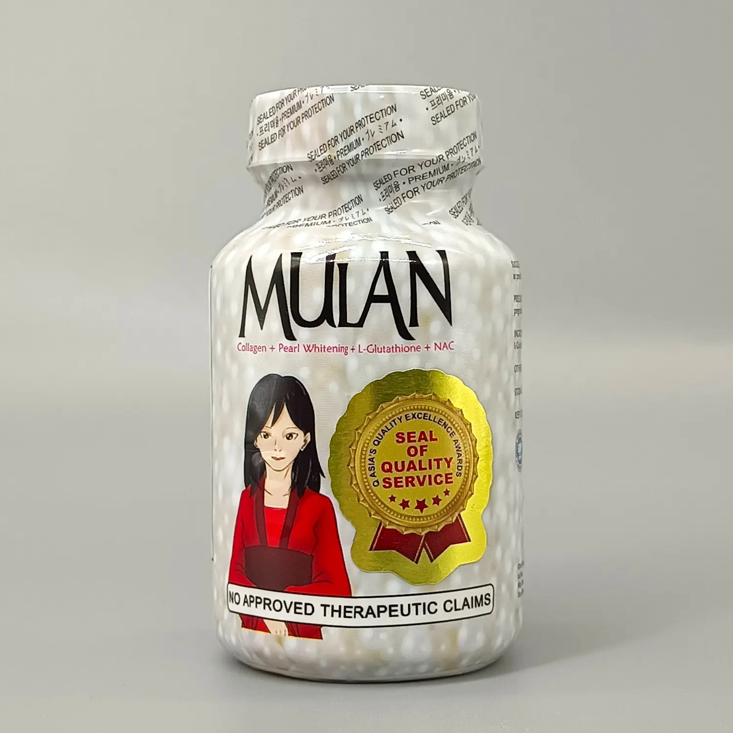Mulan Glutathione Collagen Capsules 500mg | 60 Capsules Beauty Supplement