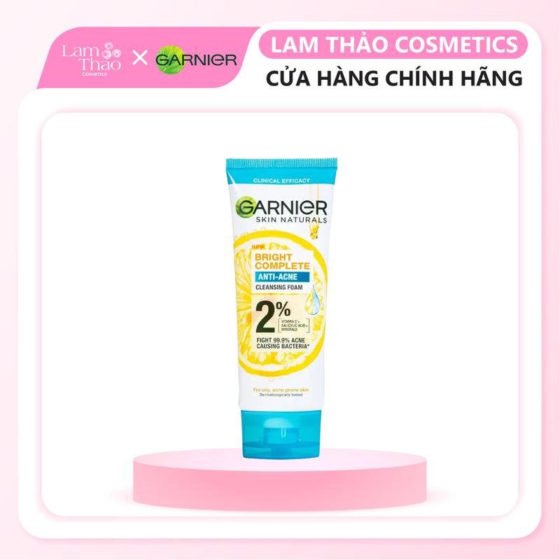 Sữa Rửa Mặt Garnier Skin Naturals Bright Complete Anti-Acne Cleansing Foam Women Skincare