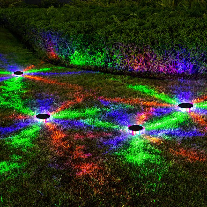 Product Introduction of New Led Solar Garden Lamp Waterproof Ground-in 4Mode Backyard Patio Lawn Decoration Wall Fence Gear Outdoor Solar Light 13