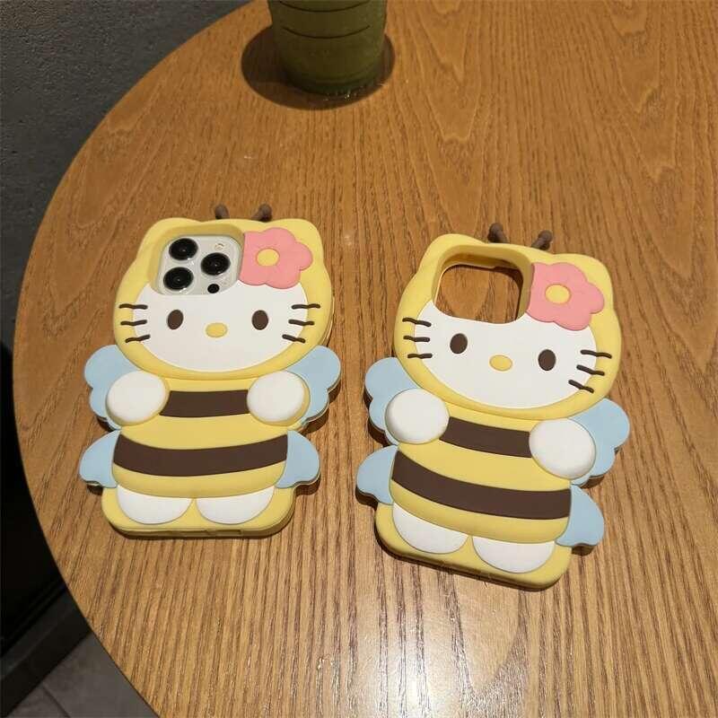 Product Introduction of 3D Cartoon Hello Kitty Honeybee Phone Case For 11T 12T 13 K40 Ultra K40S K50 K70 Pro Soft Silicone Cat Cover 2