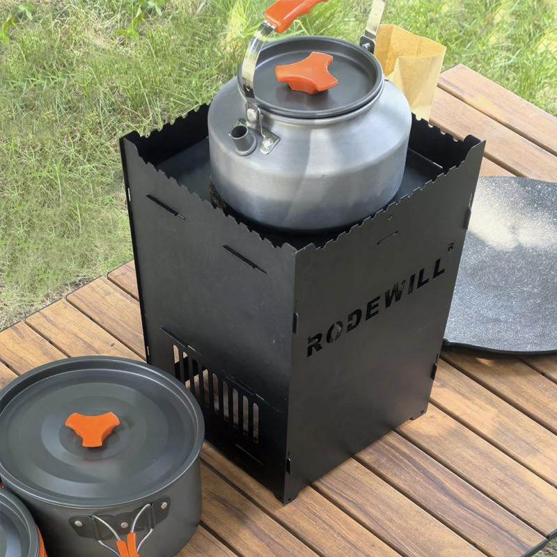 Product Introduction of Portable Camping Stove, Detachable Outdoor Firewood Stove, Multifunctional Camp Stove for Cooking & Heating, Camping & Hiking Equipment 3