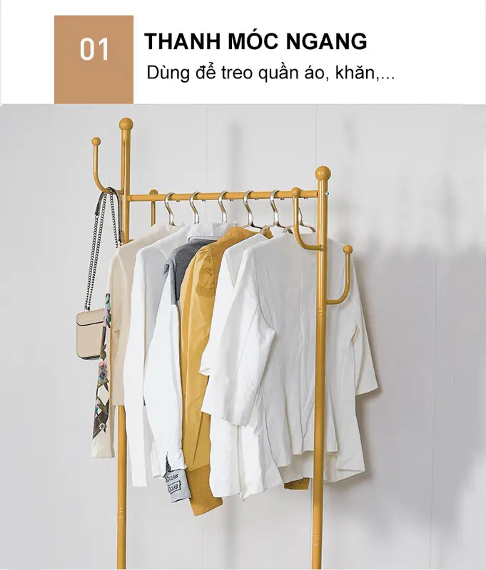 Giá treo quần áo thông minh có bánh xe để phòng ngủ phòng khách 1
