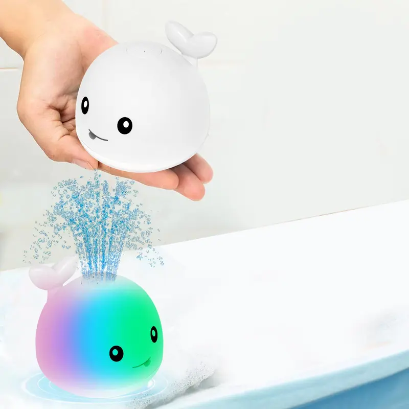 Whale Design Bath Water Sprinkler Toy, Water Spray Toy with Light & Music for Kids, Fun Water Toy 3