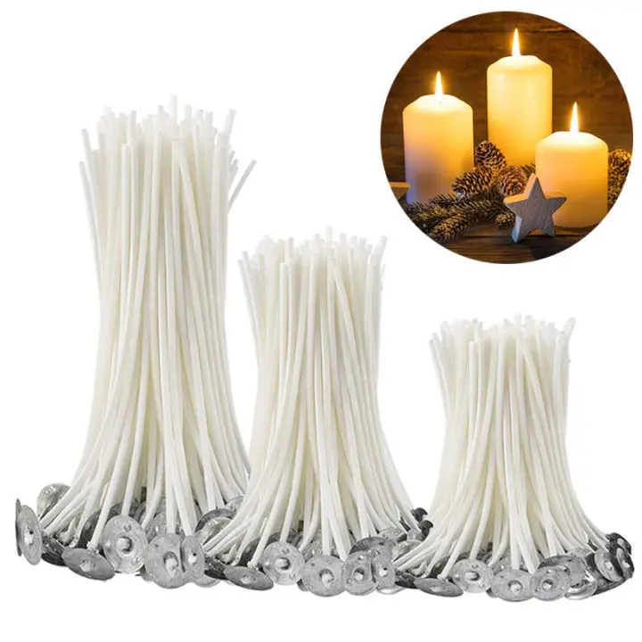 10 Bấc nến 15,5cm chuốt sáp sẵn dùng làm nến nhiều kích thước 100% cotton an toàn cho nguời sử dụng 1
