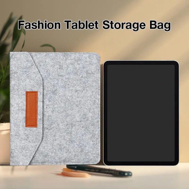 Solid Color Felt Tablet Case, Portable Tablet Storage Bag, Tablet Protective Cover for iPad, Huawei, Samsung, Xiaomi 7