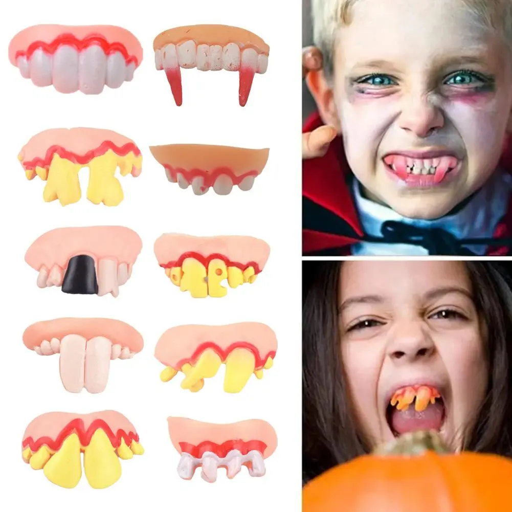Đồ Chơi Răng Giả, Vui Nhộn, Trang Trí Răng Giả, Đồ Chơi Hóa Trang, Chơi Khăm, Thích Hợp Cho Ngày Halloween Và Ngày Cá Tháng Tư, 1 Cái, K7L9