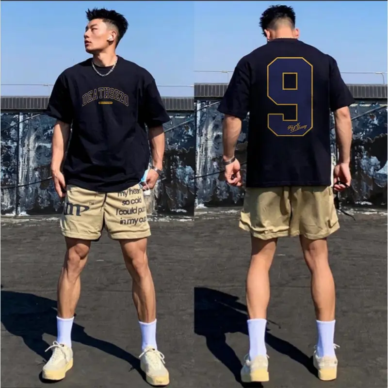 NADHIPPTARA Streetwear T-Shirt Pria Baju Kaos Distro Cowok | Kaos Motif Pria Keren Sablon NO.9 Print | Baju Kaos Oversize Pria Keren Kece Kata Kata | Kaos Hitam Pria  Oversize Tebal Premium Oblong 2