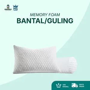 Bantal + Guling Memory Foam Premium — Super Empuk Banget, Anti Kempes, Warnanya Elegan!