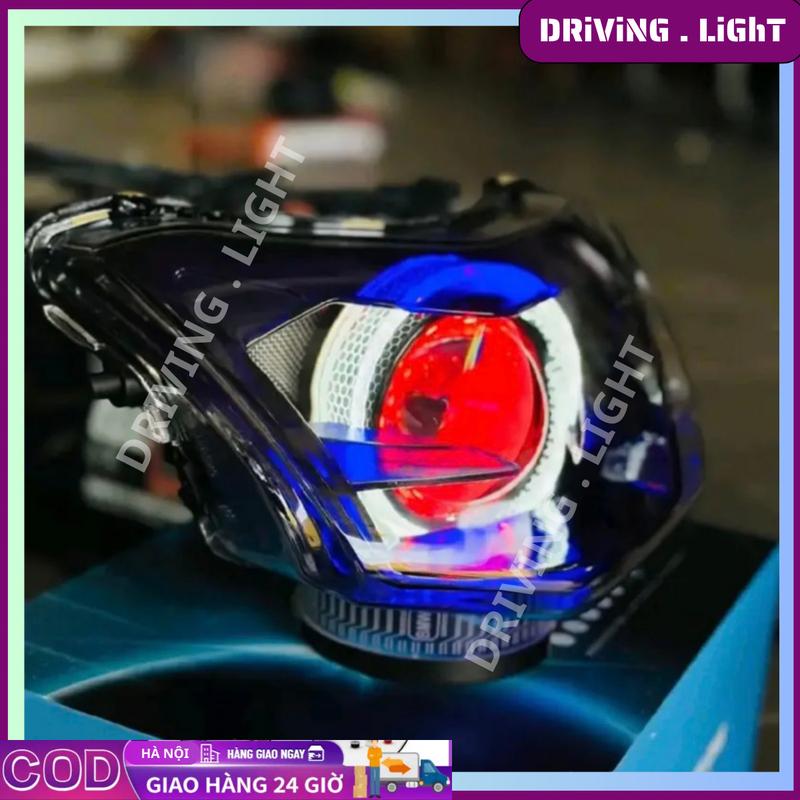 BI CẦU F11+ ĐỘ SẴN CHÓA 2 TẦNG SURUMA LẮP NHƯ ZIN WAVE 50-100-110 Full dây nguồn vòng thiên thần mắt quỷ một màu - Bảo Hành 12 THÁNG MT.LIGHT,Titan led,đochoixemay,wave,ledbicau Đèn Vietnam pro Đèn Pha Phụ Tùng bi e11 đầu đèn lé