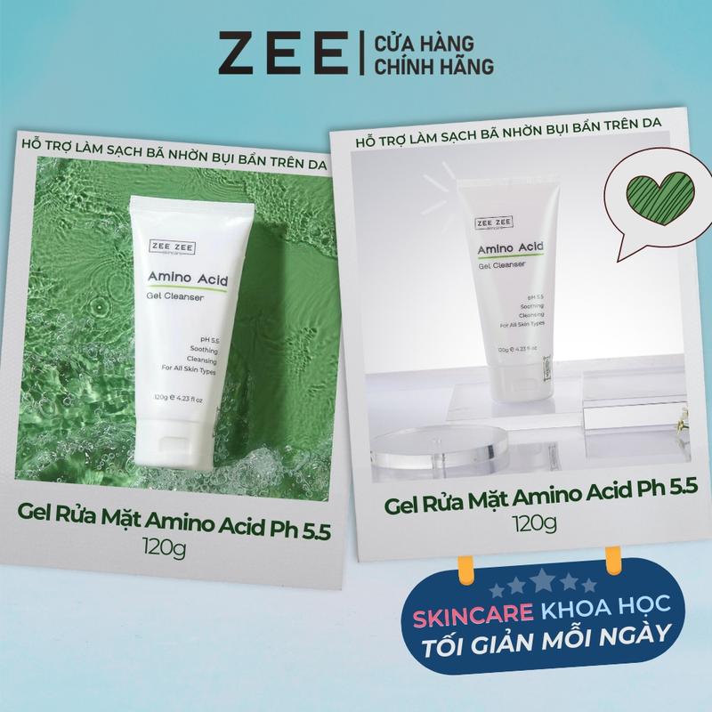 Gel rửa mặt tạo bọt cân bằng ph 5.5 cho da nhạy cảm 120ml ZEE ZEE Sk