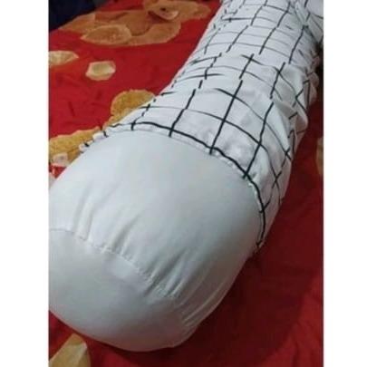 Paket Set 1 Bantal dan 1 Guling Tidur Kain Katun Lembut Putih Bisa Dicuci Bed 4