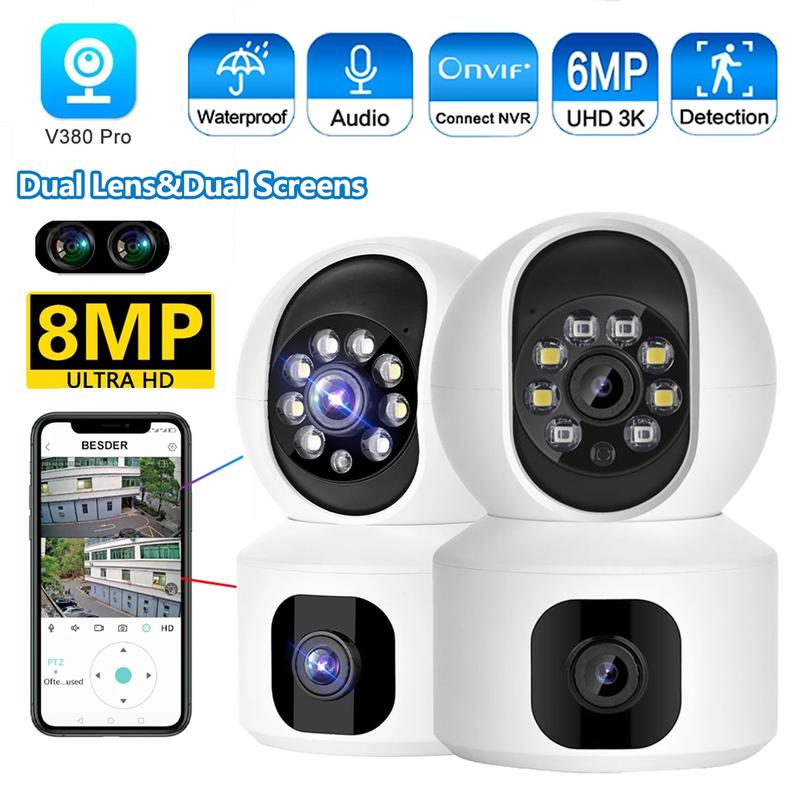 BUY 1 TAKE 1 V380 Pro 8MP 5G Outdoor Dual Lens Dual Screens CCTV ...