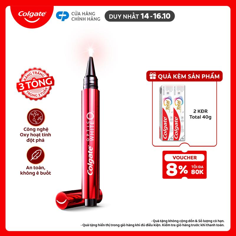 [Duy nhất 14-16.10] Bút hỗ trợ giúp làm trắng răng Colgate Optic White O2 2,5ML