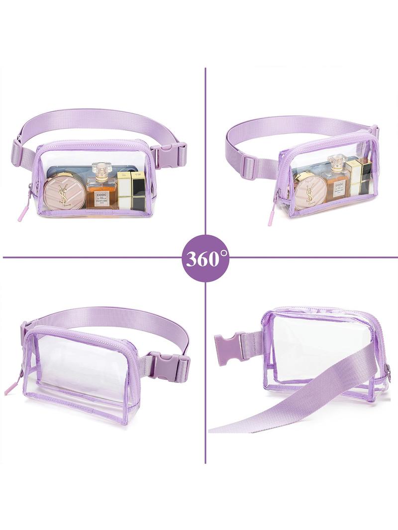Product Introduction of Clear Fanny Pack, Transparent Belt Bag for Travel, Concerts, and Sports Event, Casual Versatile Waist Bag for Women & Girls 3