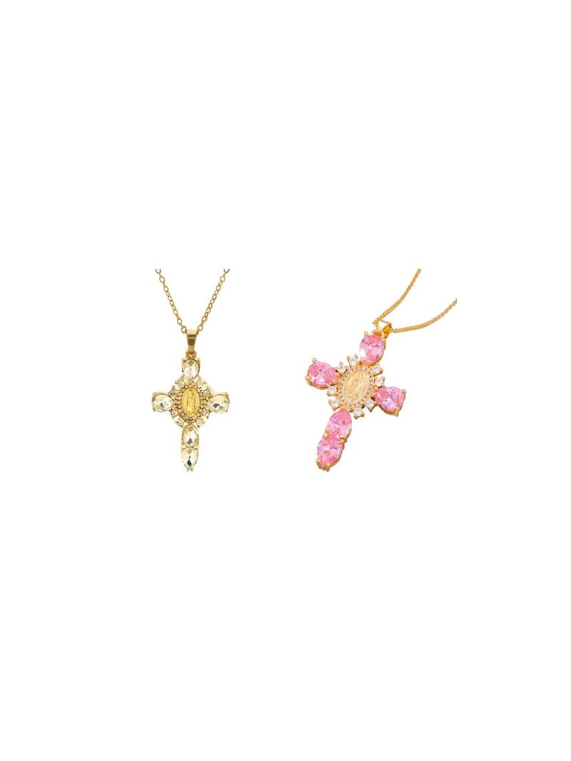 Product Introduction of Rhinestone Cross Pendant Necklace for Women, Temperament Jewelry for Daily Clothing Decor, Minimalist Aesthetic Jewelry Gift for Friend 6