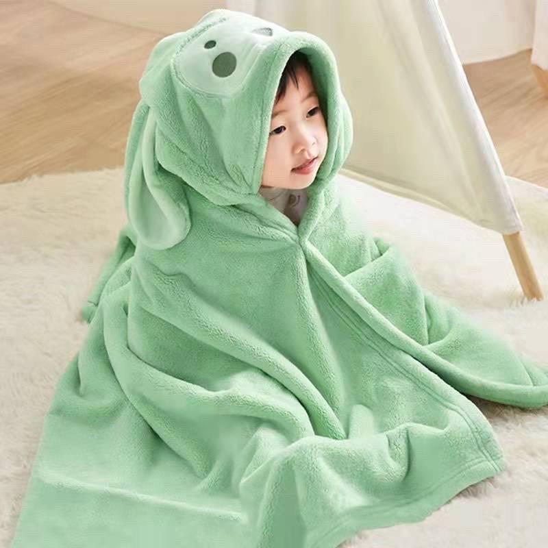 Khăn tắm cho bé khăn choàng tắm có mũ áo choàng tắm cho bé đi biển Cotton