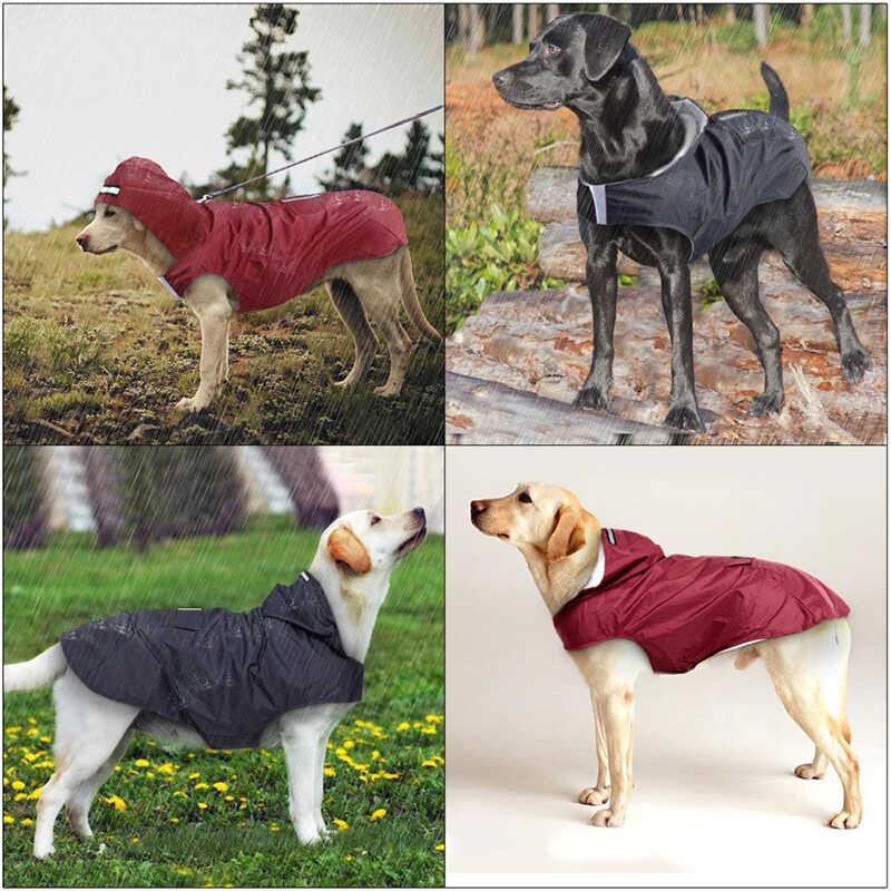 Product Introduction of Dog Small Large Waterproof Clothes Reflective  Rain Coats Hooded Jacket Raincoat Chihuahua Pet plies 20