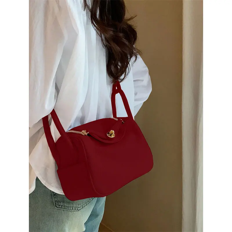 Bag Red New Style Wedding Bag Minority All-Match Shoulder Messenger Bag High Sense Ladies' Bag Fashion Bucket Bag