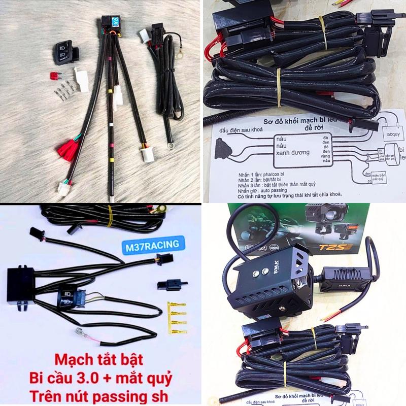 Mạch passing bi cầu 1.5, 3.0 dùng cho dòng xe, Winner,  Honda, dùng nút passing SH, nút đề tích hợp Passing, tắt mở đèn, vòng 3D, mắt quỷ