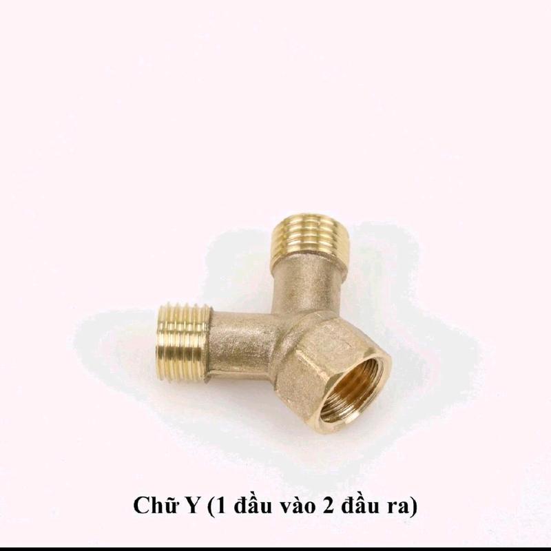 Chữ Y (1 đầu vào 2 đầu ra) khớp nối chữ Y chia thành 2 đầu ren 14mm gắn béc xịt tuới cây trồng 3