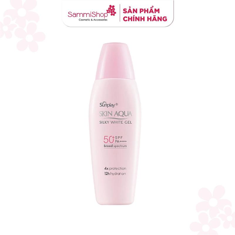 Sunplay kem chống nắng  Skin Aqua Silky White Gel SPF50 70g