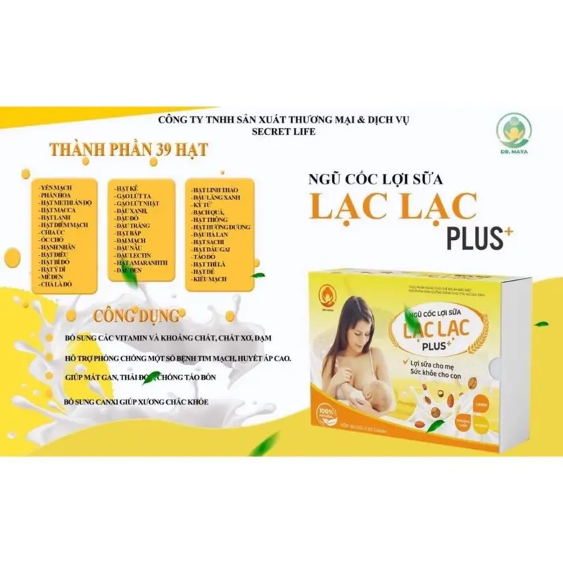 Ngũ Cốc Lợi Sữa Lạc Lạc Plus+ Cho Mẹ Sau Sinh #Lợi_Sữa Men Vi Sinh 0