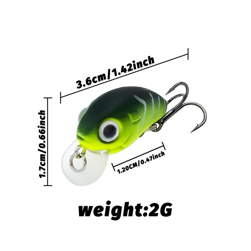 Product Introduction of Artificial Fishing Lure, 5 Counts/set Slow-sinking Rock Little Fatty Mini Stream False Imitation Bait, Fishing Accessories for Outdoor Fishing 1