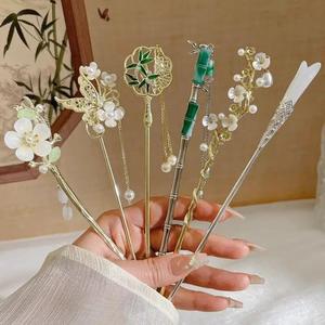 Set de Pasadores para el Cabello, 6 Piezas/Set con Borla, Herramientas de Estilismo Sin Calor para Mujeres y Niñas, Accesorios para el Cabello para Uso Diario