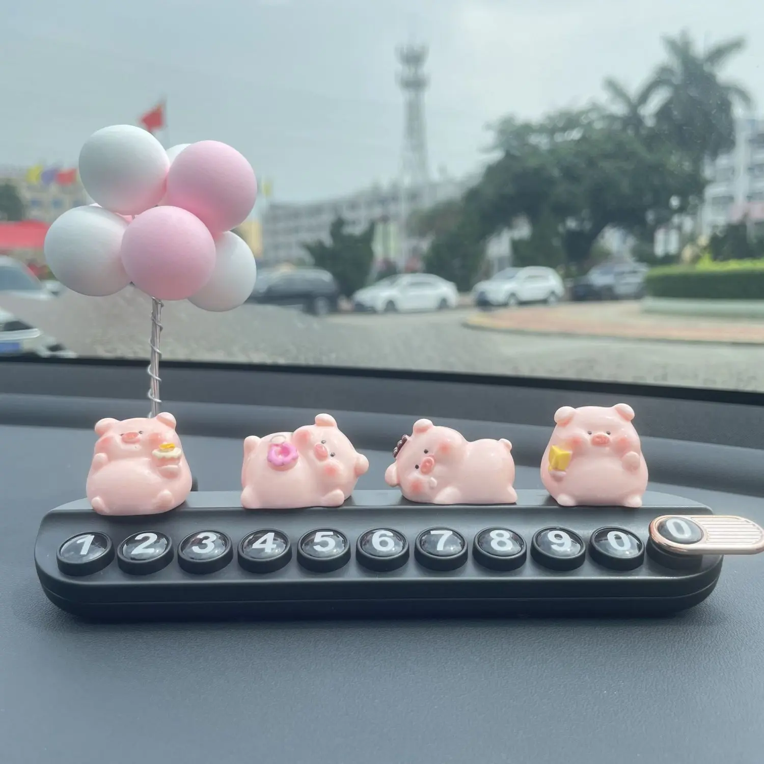 Thẻ Điện Thoại Đỗ Xe Tạm Thời Cho Ô Tô, Biển Số Hình Heo Dễ Thương, Đồ Trang Trí Nội Thất Ô Tô, Biển Số Trang Trí, Thích Hợp Cho Ô Tô Di Chuyển, Nữ Cao Cấp