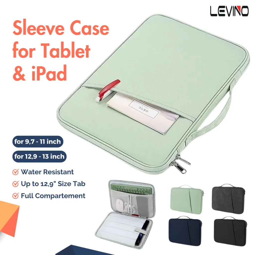 LEVINO Tas Case Sleeve Pouch iPad Tablet 9.7 inch 11 inch 12.9 inch 13 inch Universal Handbag Waterproof
