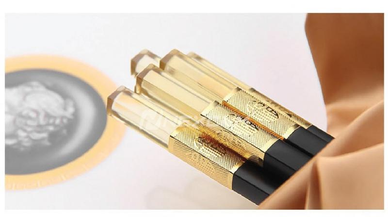 Product Introduction of Gold Alloy Chinese Chopsticks With Slip Resistant Chopstick Tip 8