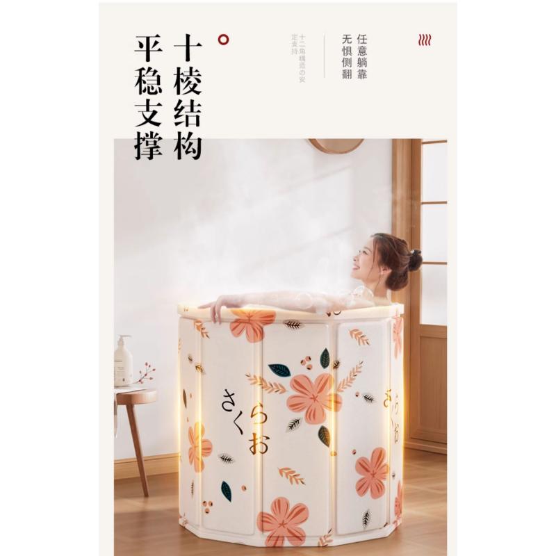 Product Introduction of Folding Bath Bucket For Adults, Japanese-style Full-body Bucket, Thickened Children's Adult 20