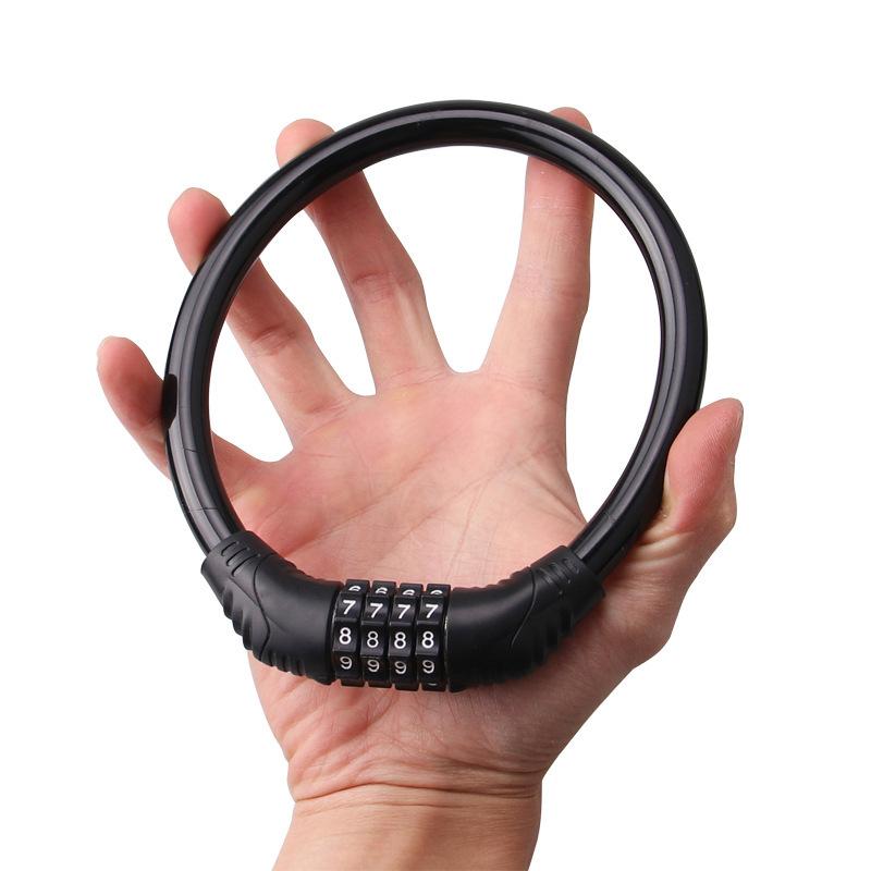 Product Introduction of Mountain bike lock Anti-theft portable electric battery motorcycle combination lock fixed bike ring lock 6